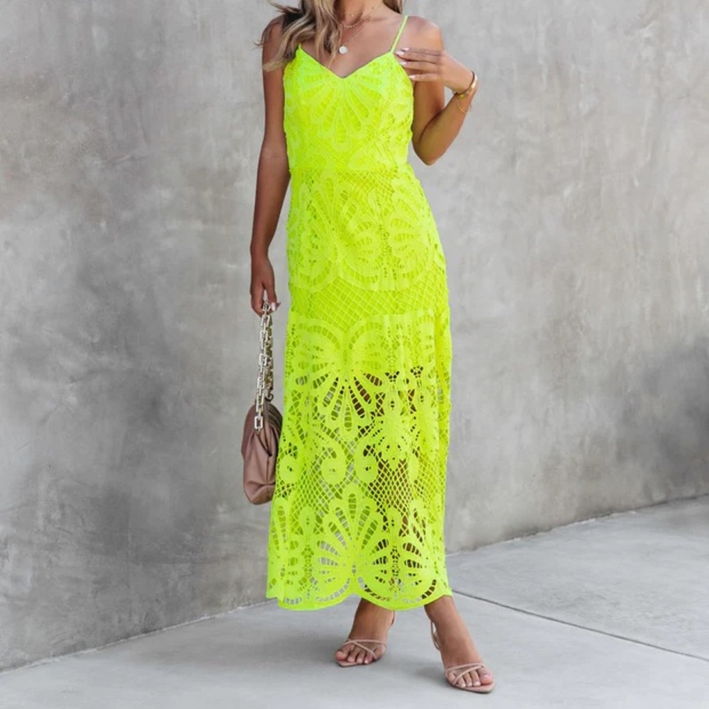 Neon Summer Maxi Dress